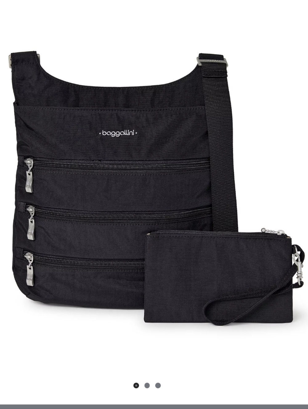 Baggallini Big Zipper Shoulder Bag w/ RFID Pouch